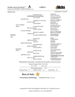 PEDIGREE EVALUATION and EXPLANATION