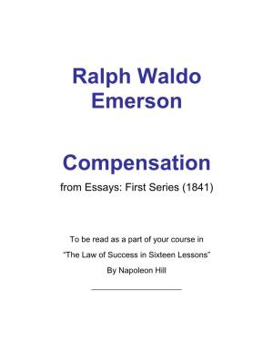 Ralph Waldo Emerson Compensation