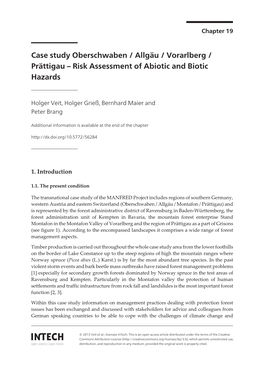 Case Study Oberschwaben / Allgäu / Vorarlberg / Prättigau – Risk Assessment of Abiotic and Biotic Hazards