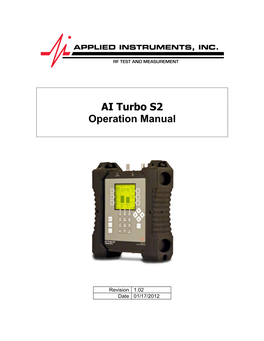 AI Turbo S2 Operation Manual