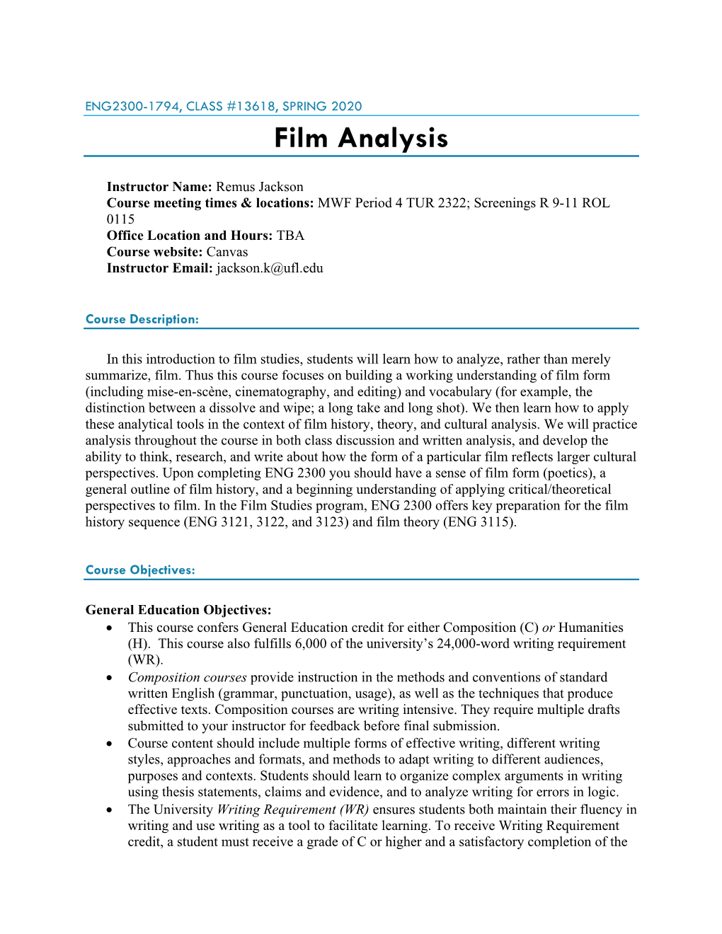 Film Analysis