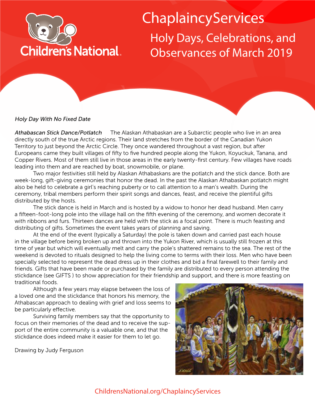 Chaplaincy Services Holy Days, Celebrations, and Observances of March 2019