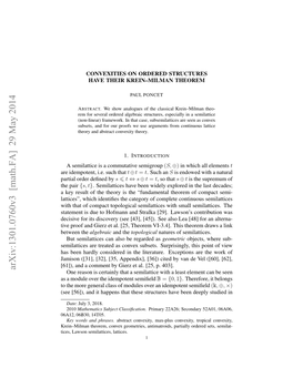 Arxiv:1301.0760V3 [Math.FA] 29 May 2014