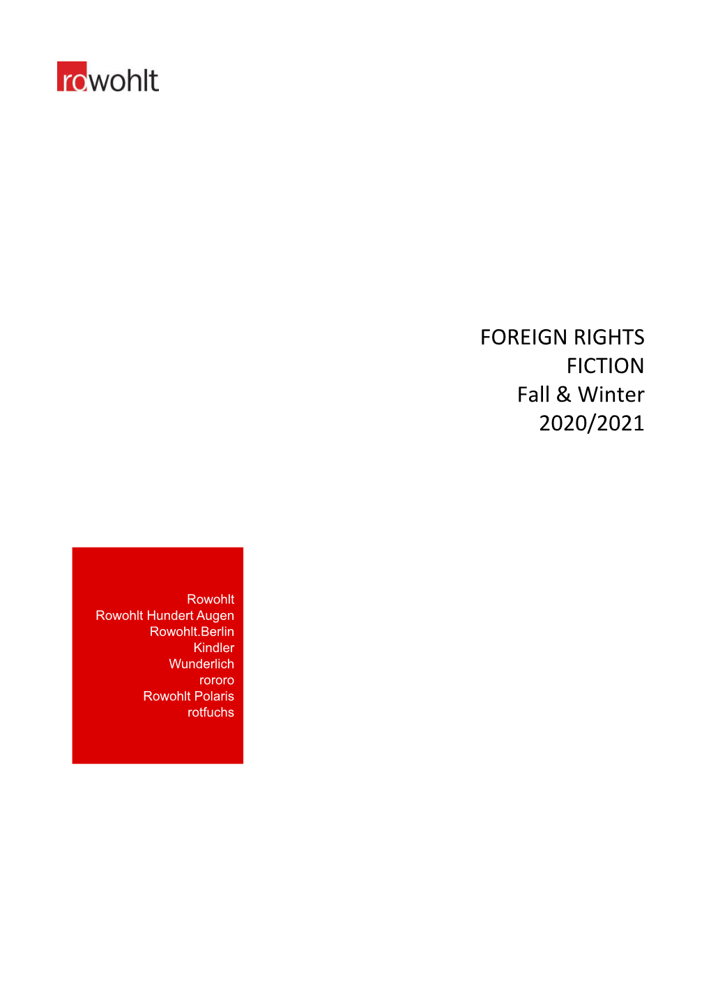 Foreign Rights Catalogue