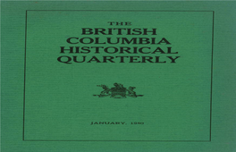 British Columbia Historical Quarterly