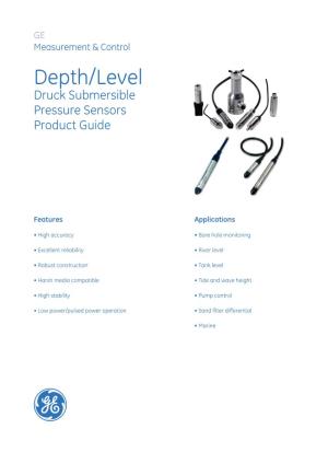 Depth/Level: Druck Submersible Pressure Sensors Product Guide