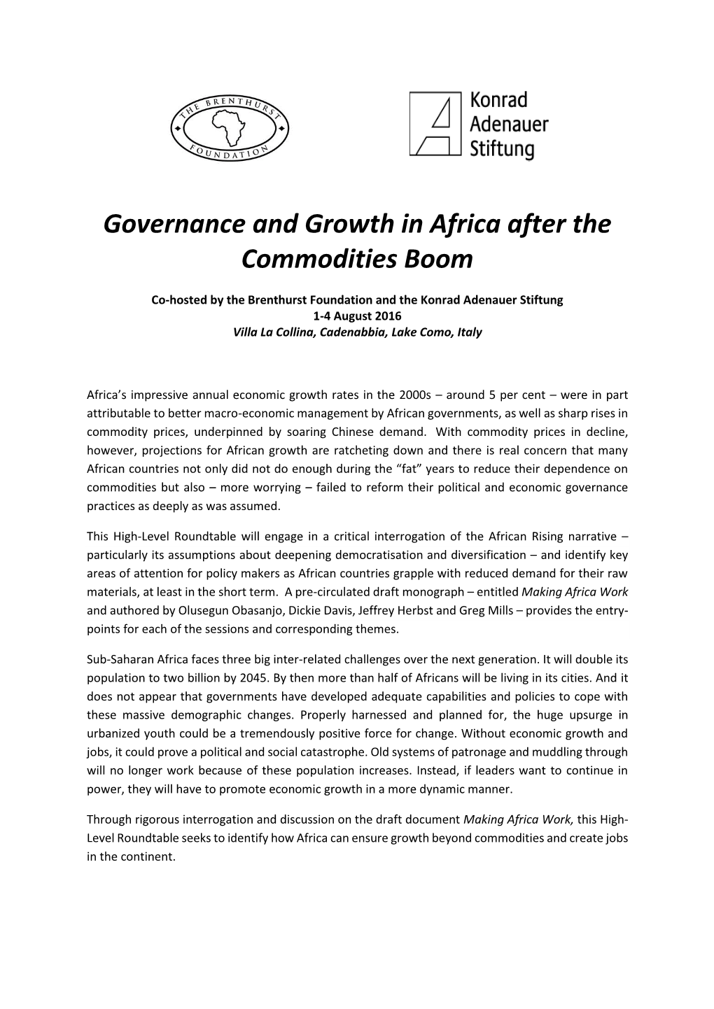 Governance and Growth in Africa After the Commodities Boom