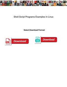 Shell Script Programs Examples in Linux