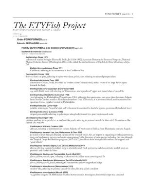 The Etyfish Project