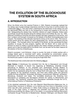 The Evolution of the Blockhouse System in South Africa