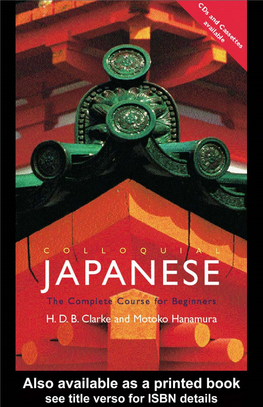 Colloquial Japanese: the Complete Course for Beginners, Second Edition