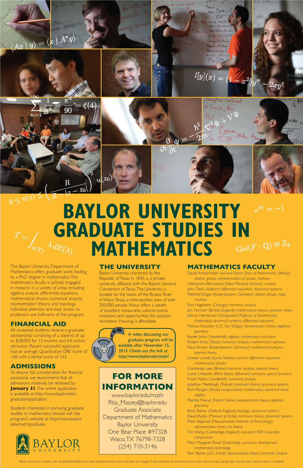 Baylor University Graduate Studies in Mathematics