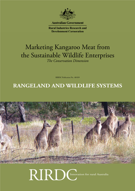 Marketing Kangaroo Meat from the Sustainable Wildlife Enterprises the Conservation Dimension