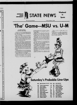 The' Game~MSU Vs. U-M