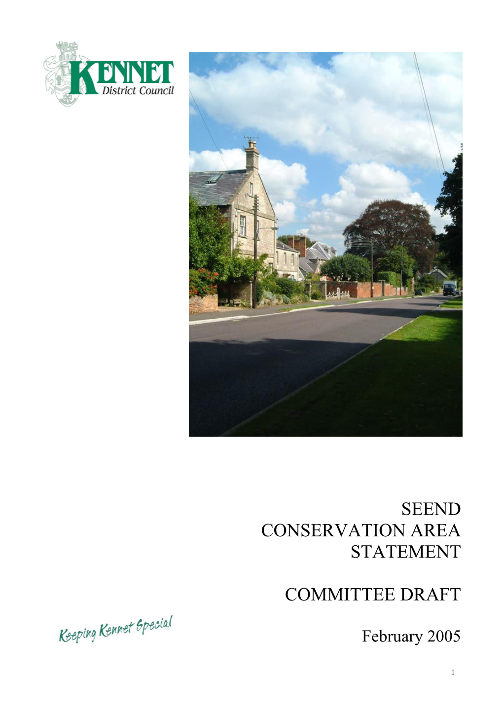 Seend Conservation Area Statement Committee Draft