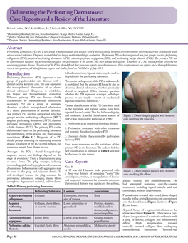 Delineating the Perforating Dermatoses: Case Reports and a Review of the Literature