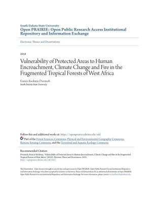 Vulnerability of Protected Areas to Human Encroachment, Climate