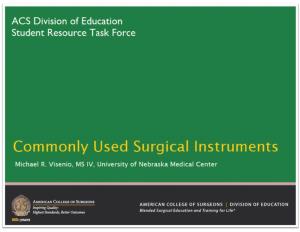 Commonly Used Surgical Instruments