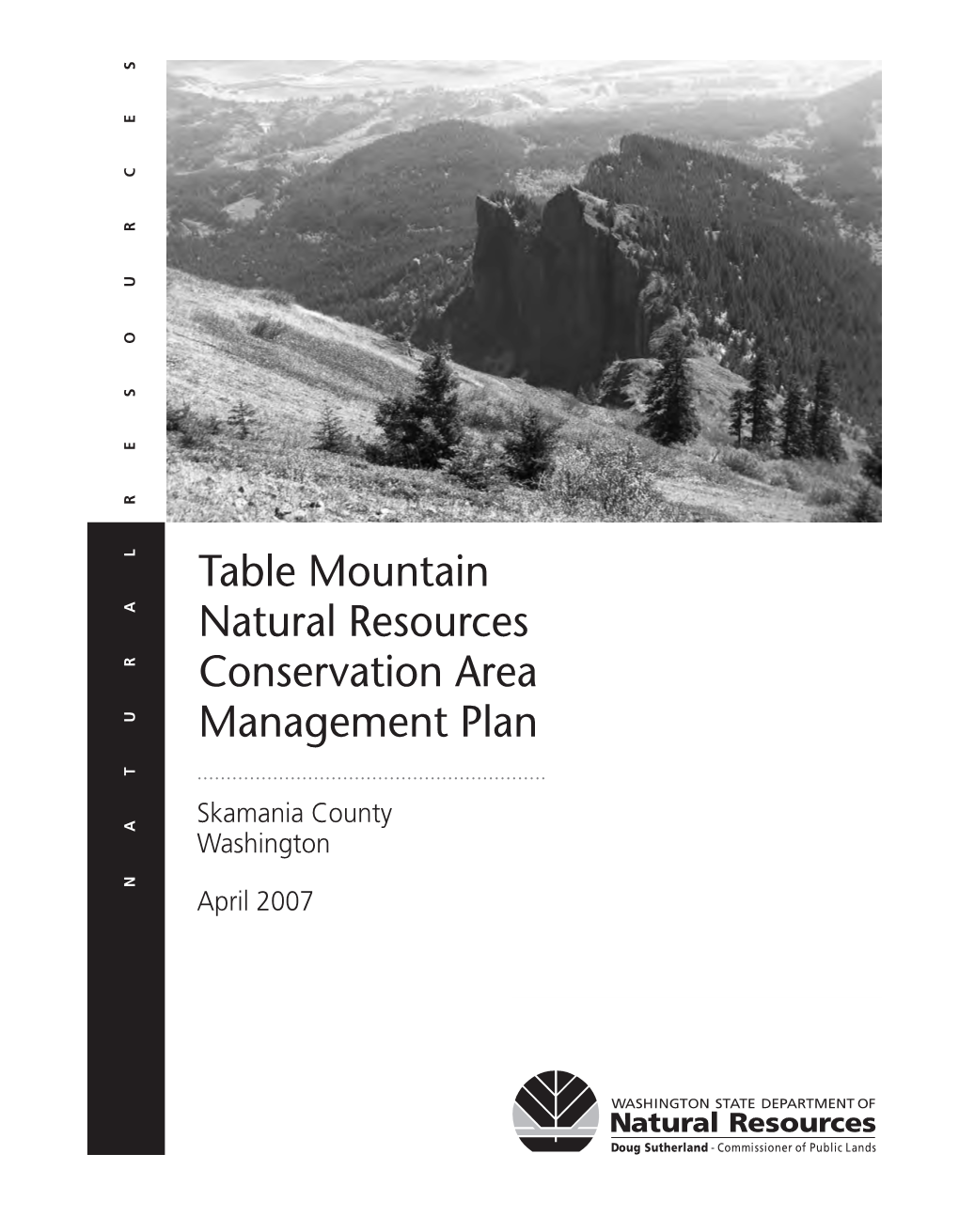 Table Mountain Natural Resources Conservation Area Management Plan