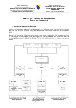 New FPL 2012 Planning and Implementation Bosnia and Herzegovina