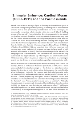 Cardinal Moran (1830–1911) and the Pacific Islands