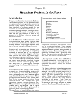 Hazardous Products in the Home
