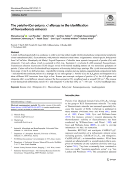 The Parisite–(Ce) Enigma: Challenges in the Identification of Fluorcarbonate Minerals