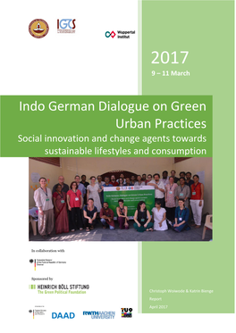 Indo German Dialogue on Green Urban Practices