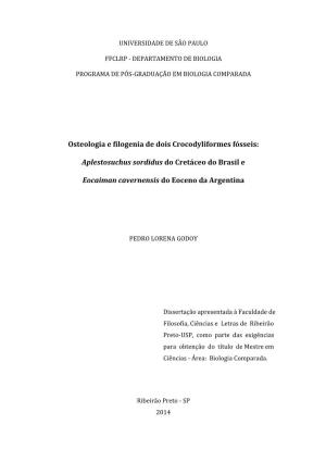 Osteologia E Filogenia De Dois Crocodyliformes Fósseis
