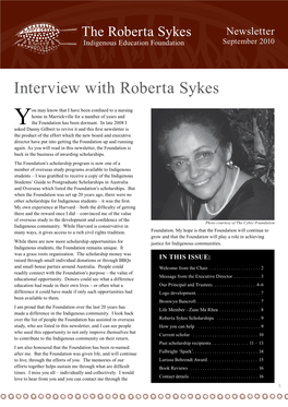 Interview with Roberta Sykes