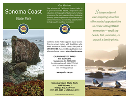Sonoma Coast State Park Brochure
