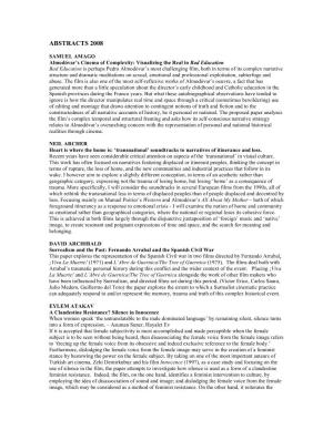 Abstracts for Conf Programme 2008
