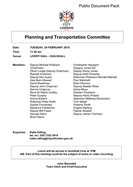 Agenda Document for Planning and Transportation Committee, 24/02