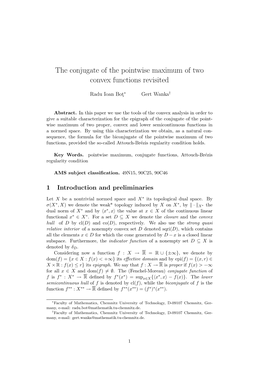 The Conjugate of the Pointwise Maximum of Two Convex Functions Revisited