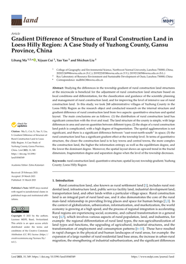 Gradient Difference of Structure of Rural Construction Land in Loess Hilly Region: a Case Study of Yuzhong County, Gansu Province, China