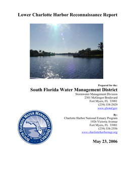 Lower Charlotte Harbor Reconnaissance Report 1 of 2