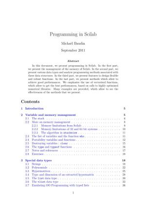 Programming in Scilab