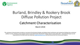 Burland, Brindley & Rookery Brook Diffuse Pollution Project