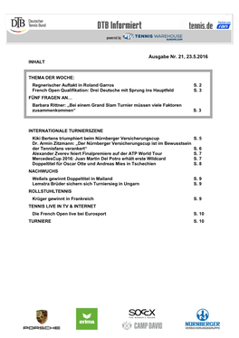 DTB Informiert 21 2016