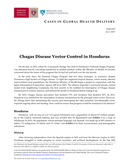 Chagas Disease Vector Control in Honduras