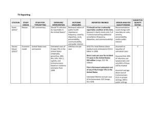 Trichomoniasis Tables of Evidence 2015
