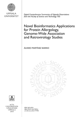Novel Bioinformatics Applications for Protein Allergology