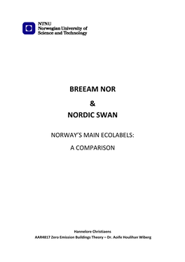 Breeam Nor & Nordic Swan