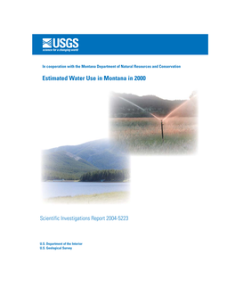 Estimated Water Use in Montana in 2000