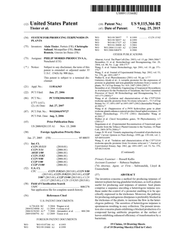 (12) United States Patent (10) Patent No.: US 9,115,366 B2 Tissier Et Al