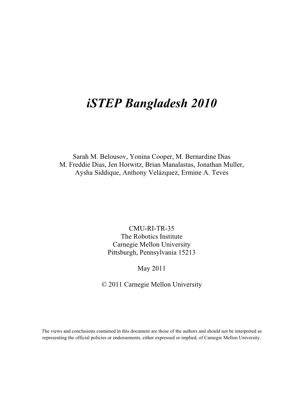 Istep Bangladesh 2010