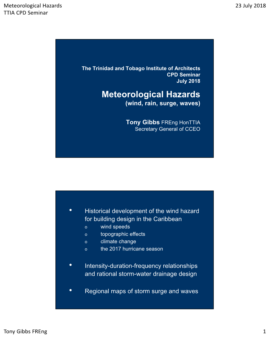 'Meteorological Hazards' by Tony Gibbs