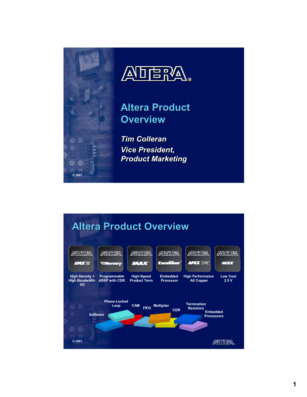 Altera Product Overview