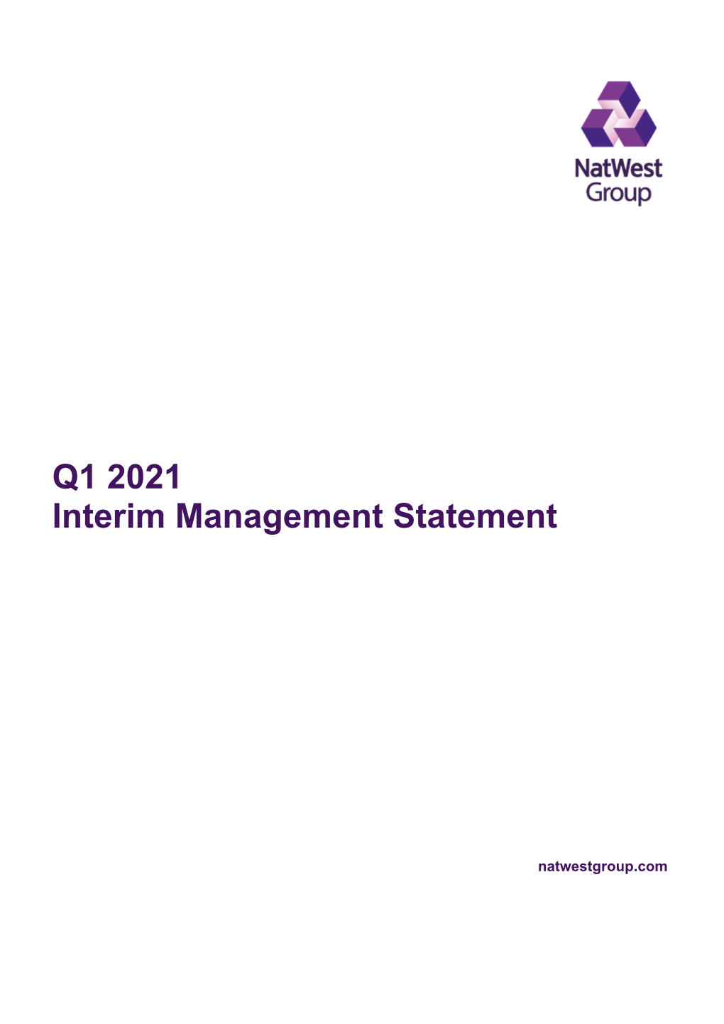 Q1 2021 Interim Management Statement