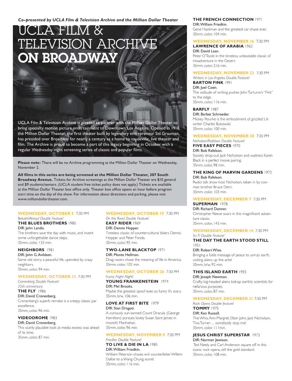 Ucla Film & Television Archive on Broadway